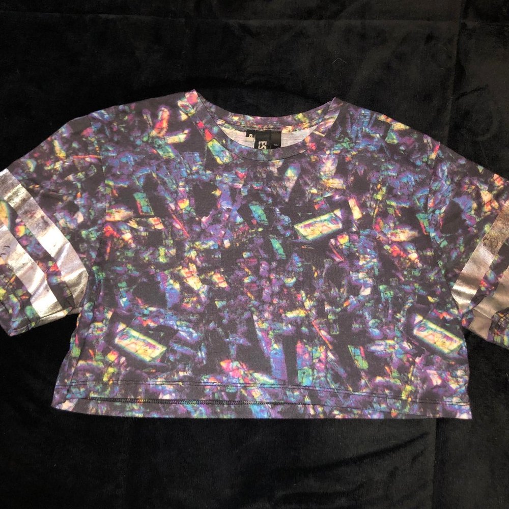 Multi-Colored Trendy Crop Top